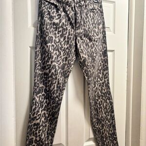 Else Gray Leopard Print Jeans